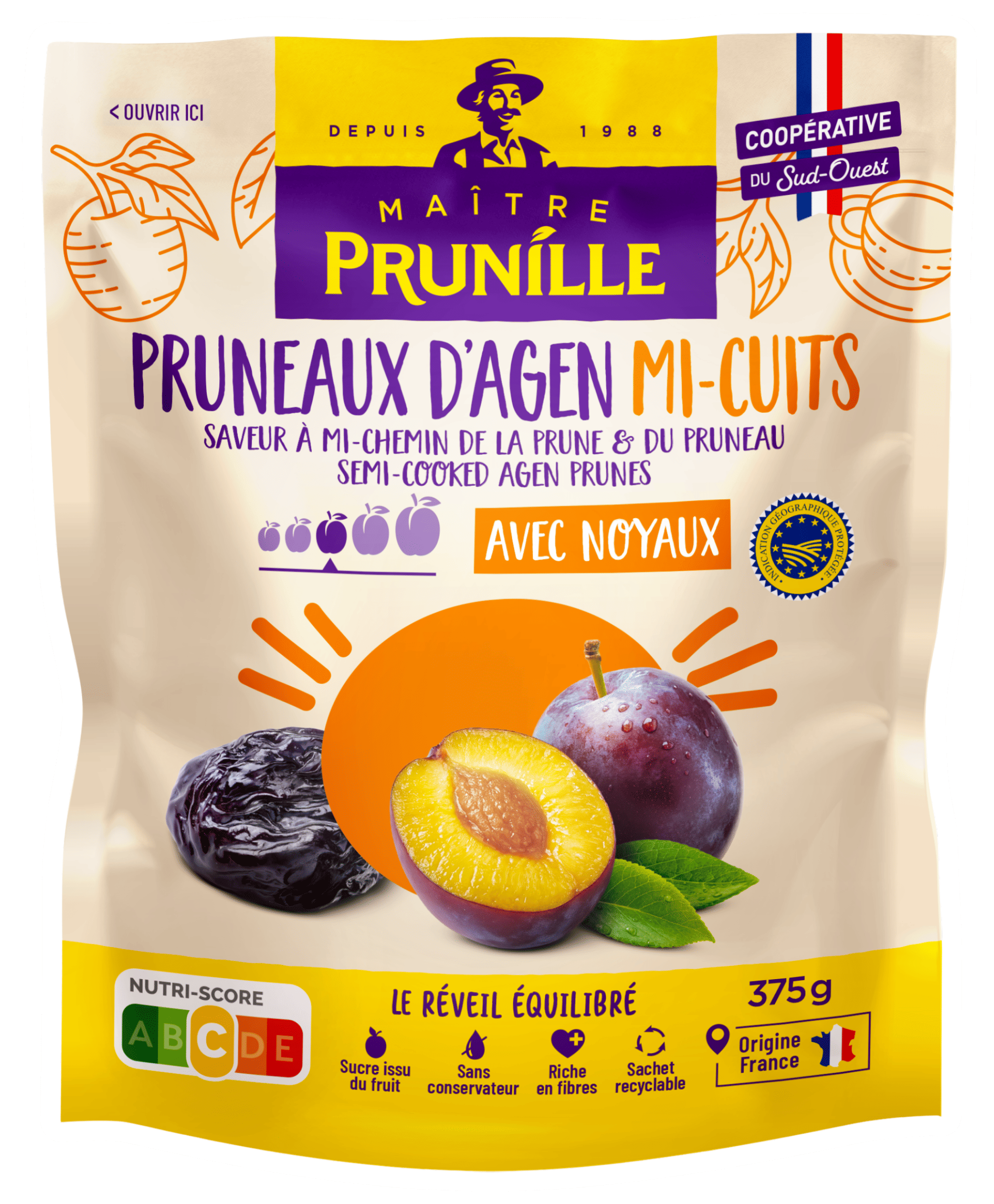 Pruneaux d'Agen Mi-cuits dénoyautés