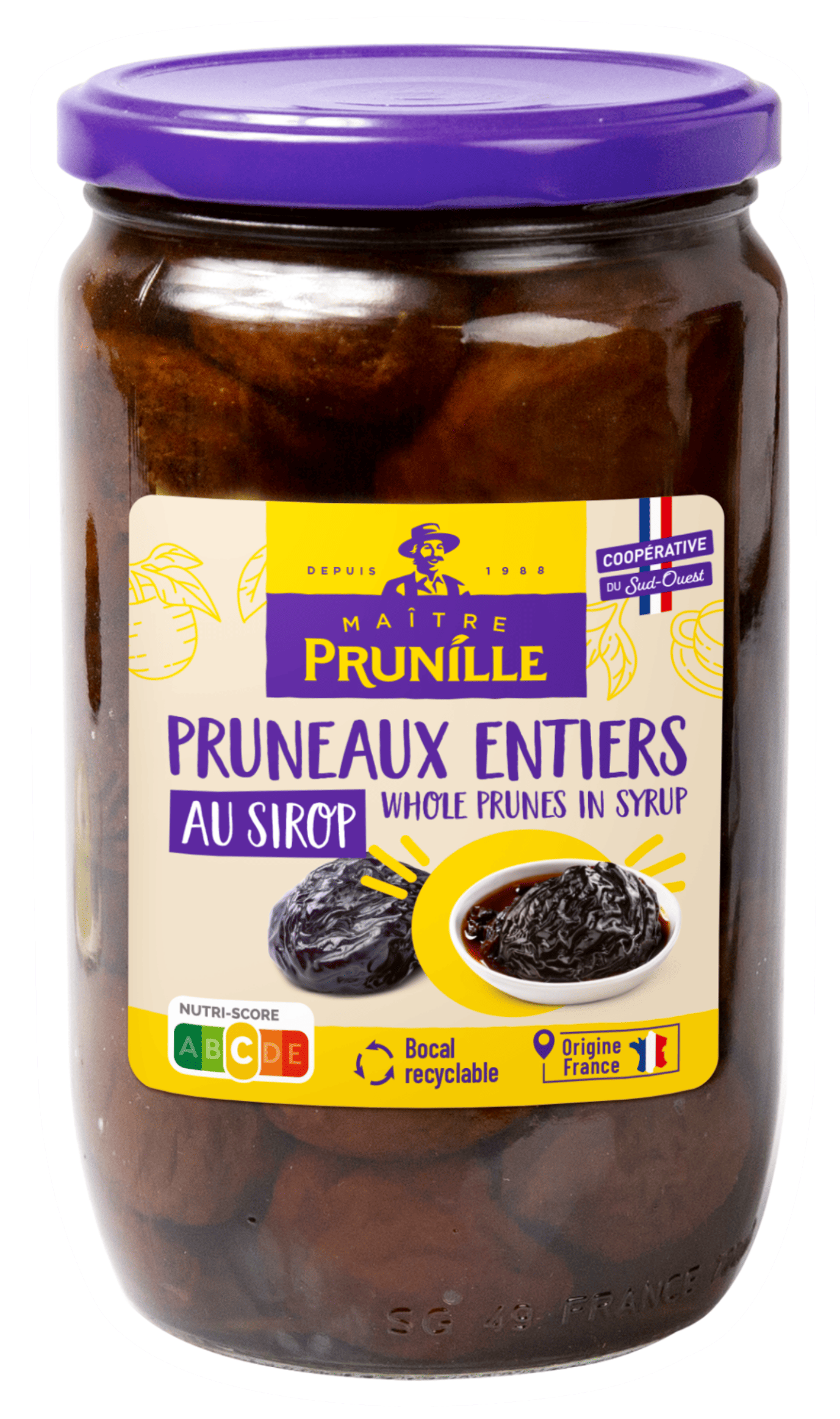 Pruneaux entiers au sirop