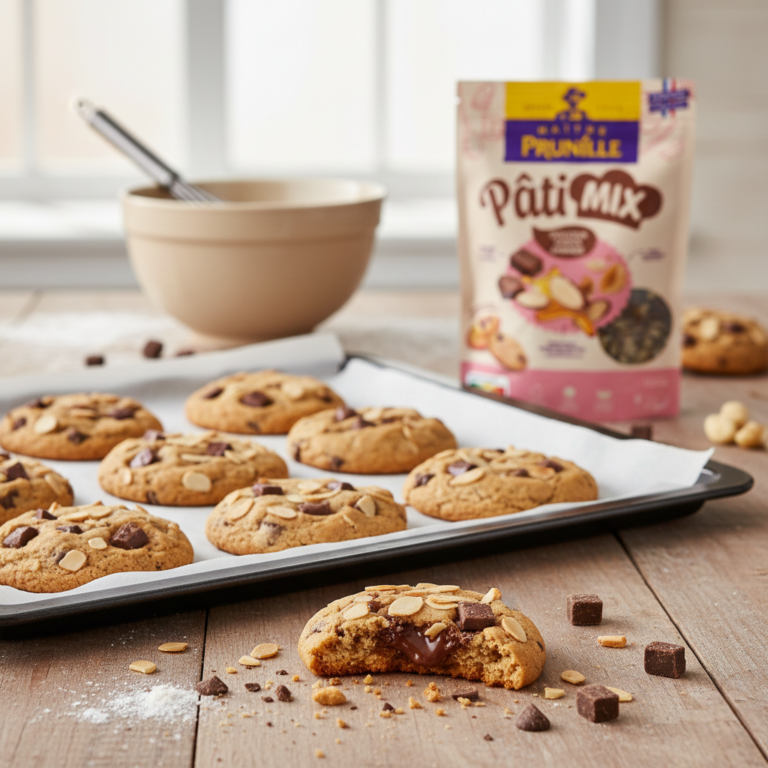 Cookie pécan caramel, amande, chocolat et raisins - Patimix Douceur pécan caramel avec Maître Prunille
