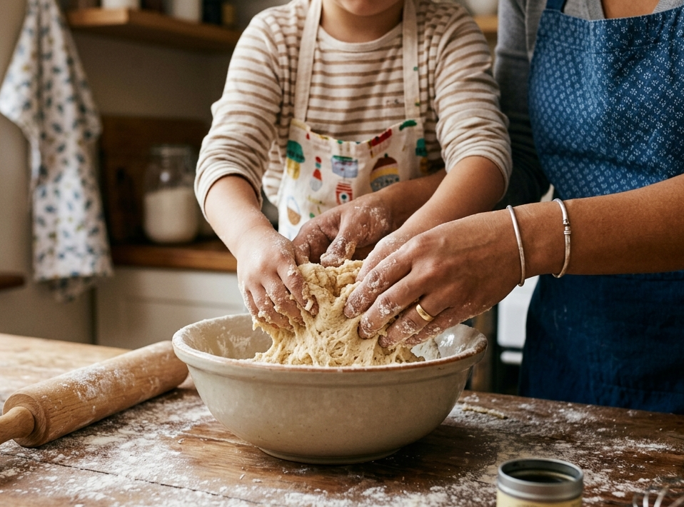 Pâtisserie en famille